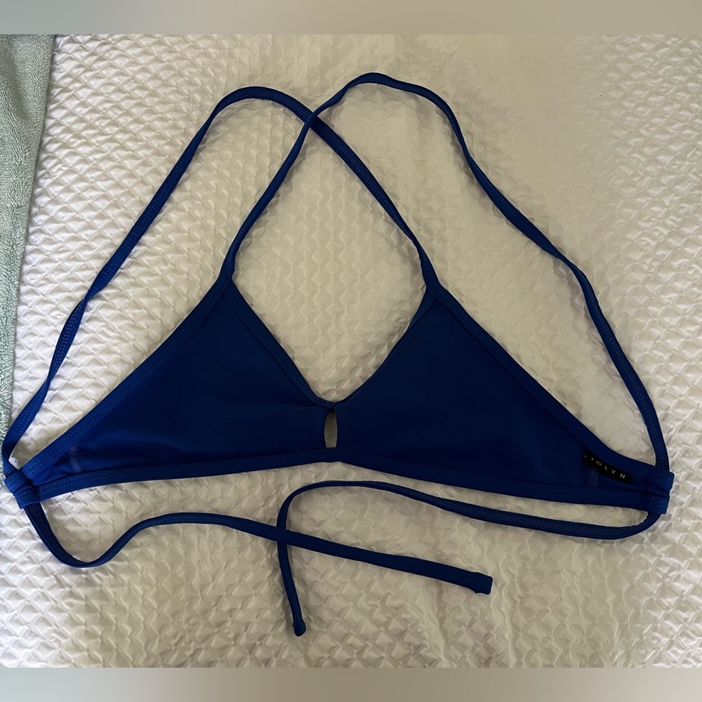 Jolyn Clothing Blue Triangle Bikini Top